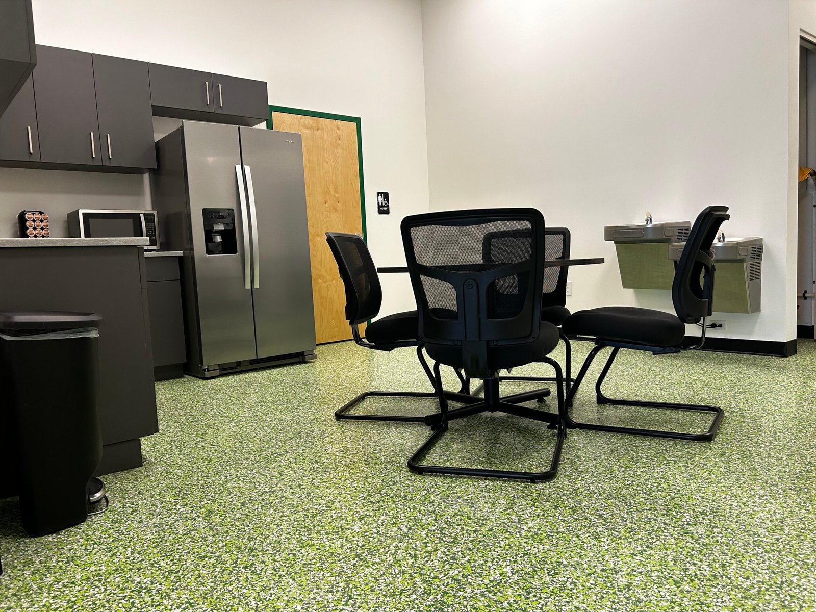 Sanitized office breakroom and dining area